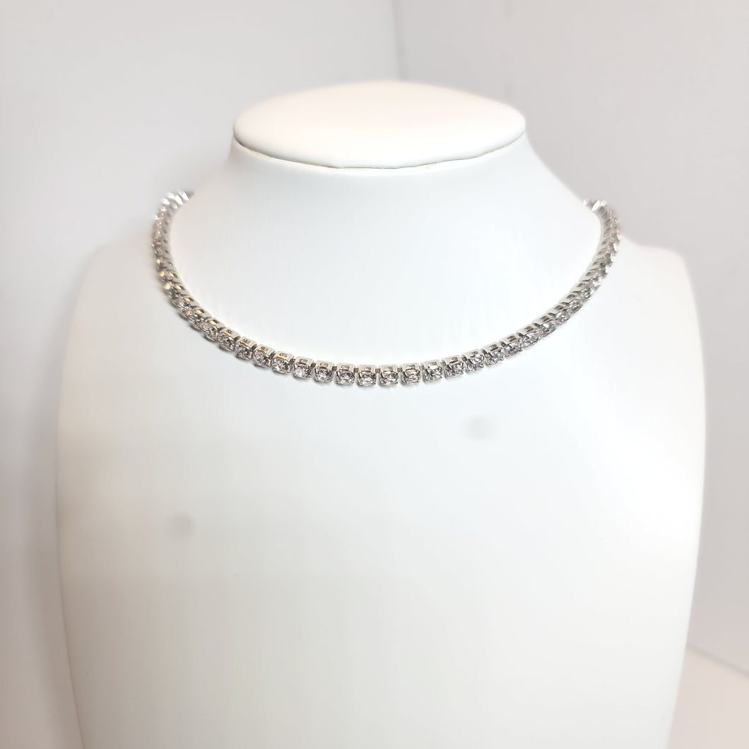 Clear Jewel Choker Necklace