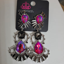 Load image into Gallery viewer, PAPARAZZI Pink Gray Jewel EARRINGS
