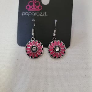 PAPARAZZI PINK Sunflower EARRINGS