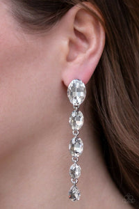 PAPARAZZI RED CARPET RADIANCE - WHITE EARRINGS