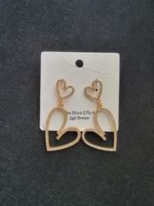 Double Love Heart Earrings