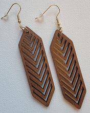 Load image into Gallery viewer, Wood Narrow Lattice earrings
