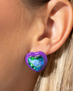 PAPARAZZI Heartfelt Haute - Purple EARRINGS