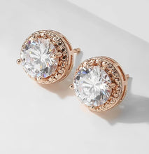 Load image into Gallery viewer, Rose gold jewel Earrings
