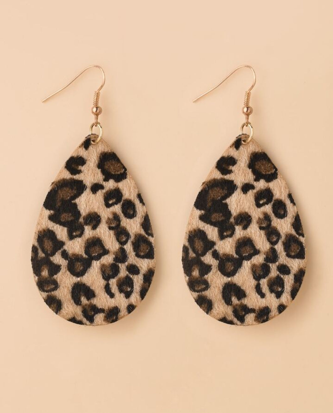 Leopard print drop shape Earrings