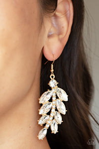 PAPARAZZI Ice Garden Gala - Gold EARRINGS