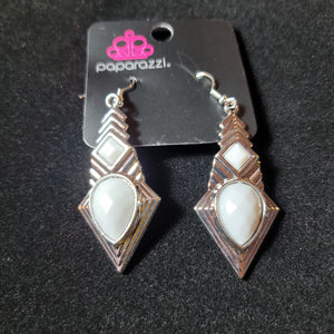 PAPARAZZI STYLISHLY SONORAN White Earrings