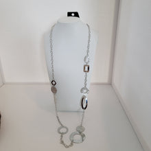 Load image into Gallery viewer, PAPARAZZI TEXTURED LONG SILVER LINKED NECKLACE
