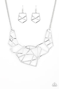 PAPARAZZI World Shattering - Silver 239 NECKLACE