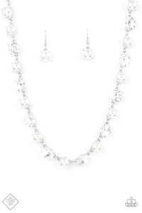 PAPARAZZI Go-Getter Gleam - White Necklaces