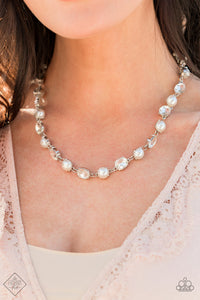 PAPARAZZI Go-Getter Gleam - White Necklaces