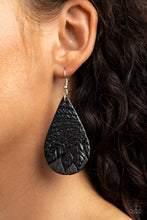 Load image into Gallery viewer, PAPARAZZI Everyone Remain PALM! - Black Earrings
