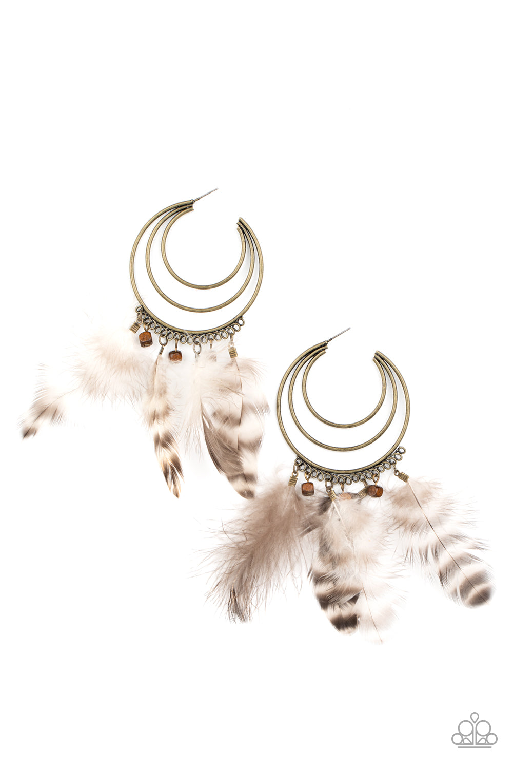 PAPARAZZI  Freely Free Bird - Brass Earrings