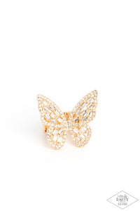 PAPARAZZI Flauntable Flutter - Gold RINGS