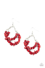 Load image into Gallery viewer, PAPARAZZI Rainbow Rock Gardens - Red Earrings
