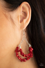 Load image into Gallery viewer, PAPARAZZI Rainbow Rock Gardens - Red Earrings
