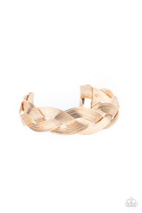 PAPARAZZI Woven Wonder - Gold BRACELETS