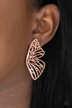 Load image into Gallery viewer, PAPARAZZI Butterfly Frills - Shiny Copper Earrings
