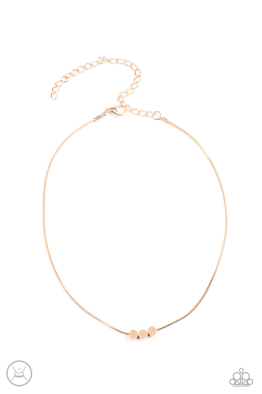 PAPARAZZI Dynamically Dainty - Gold Choker Necklace