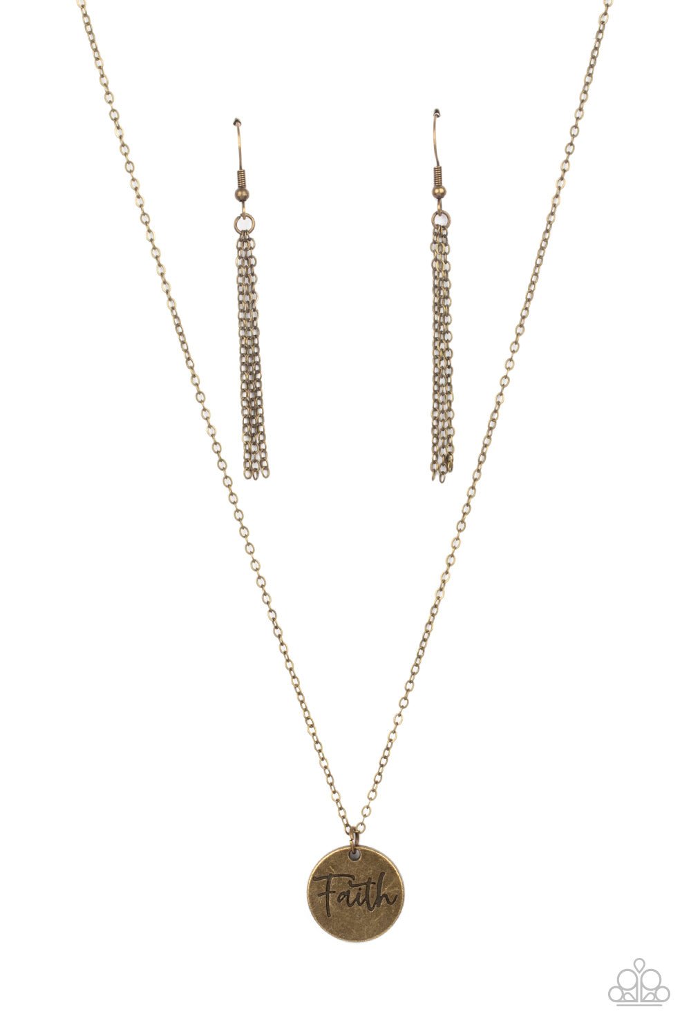 PAPARAZZI Choose Faith - Brass Necklace