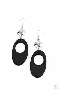 PAPARAZZI Retro Reveal - Black EARRINGS