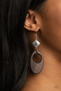 PAPARAZZI Retro Reveal - Brown EARRINGS