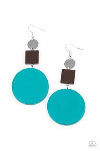 PAPARAZZI Modern Materials - Blue 1094 EARRINGS