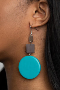 PAPARAZZI Modern Materials - Blue 1094 EARRINGS