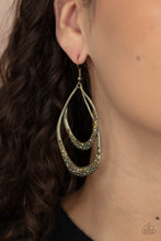 Load image into Gallery viewer, PAPARAZZI Beyond Your GLEAMS - Brass EARRINGS
