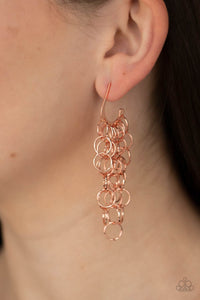 PAPARAZZI  Long Live The Rebels - Copper Earrings