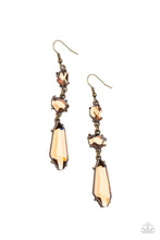 Load image into Gallery viewer, PAPARAZZI Sophisticated Smolder - Brass EARRINGS
