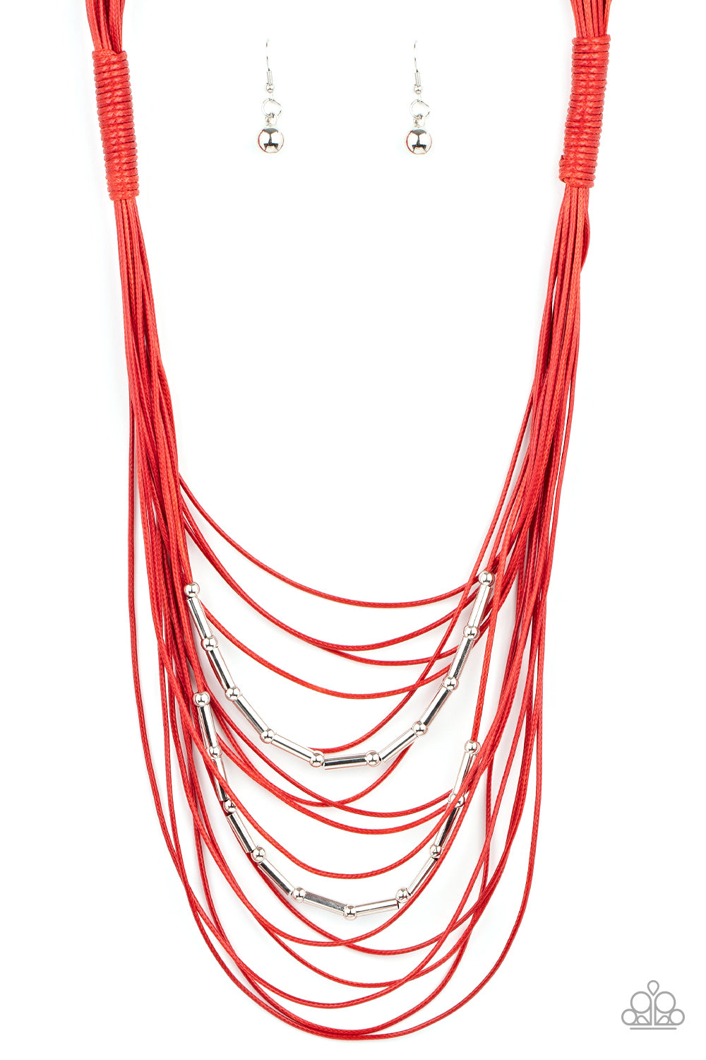 PAPARAZZI Nice CORD-ination - Red NECKLACE