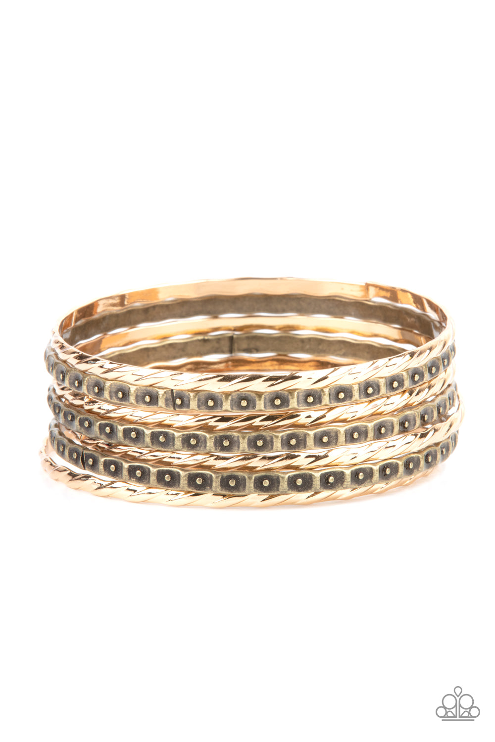 PAPARAZZI Back-To-Back Stacks - Multi BRACELETS