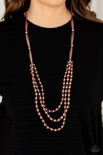 Load image into Gallery viewer, PAPARAZZI Beaded Beacon - Copper Necklace
