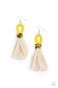 PAPARAZZI The Dustup - Yellow EARRINGS