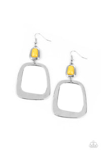 PARARAZZI Material Girl Mod - Yellow Earrings