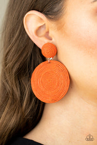 PAPARAZZI Circulate The Room - Orange Earrings