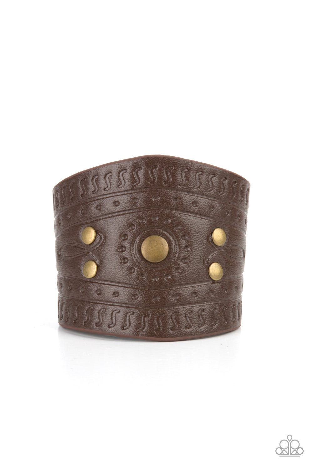 PAPARAZZI Orange County - Brass/Leather Bracelet