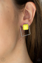 Load image into Gallery viewer, PAPARAZZI FLAIR and Square - Yellow Earrings
