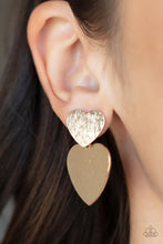 Load image into Gallery viewer, PAPARAZZI Heart-Racing Refinement - Gold Earrings
