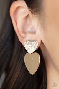 PAPARAZZI Heart-Racing Refinement - Gold Earrings