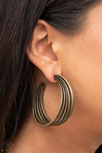 Load image into Gallery viewer, PAPARAZZI In Sync - Brass Earrings
