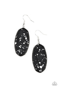 PAPARAZZI Stone Sculptures - Black EARRINGS