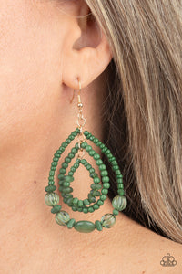 PAPARAZZI Prana Party - Green EARRINGS