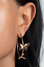 Load image into Gallery viewer, PAPARAZZI Full Out Flutter - Gold Earrings
