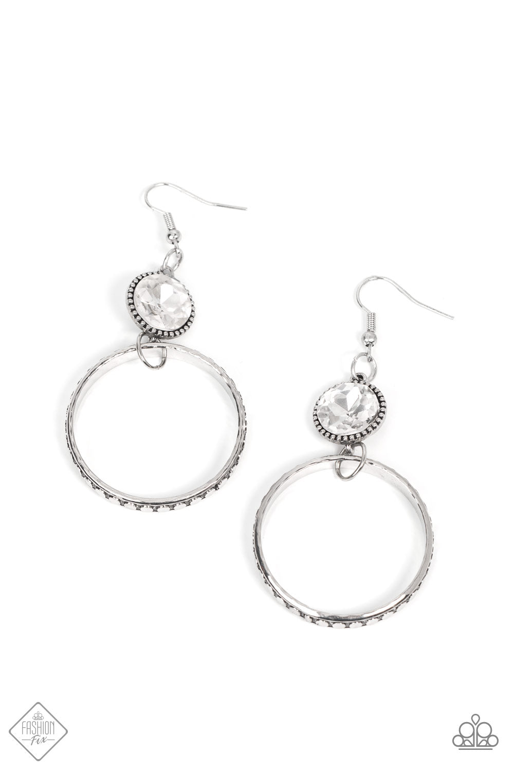 PAPARAZZI Standalone Sparkle - White EARRINGS