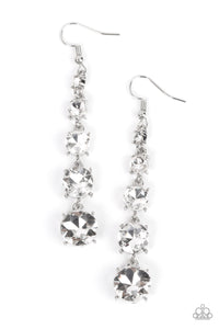 PAPARAZZI Red Carpet Charmer - White EARRINGS