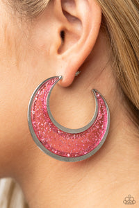 PAPARAZZI Charismatically Curvy - Pink EARRINGS