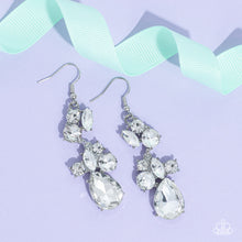 Load image into Gallery viewer, PAPARAZZI Rhinestone Reveler - White EARRINGS
