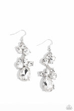 Load image into Gallery viewer, PAPARAZZI Rhinestone Reveler - White EARRINGS
